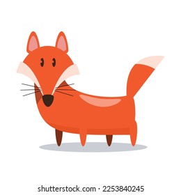 fox cartoon character vector illustration