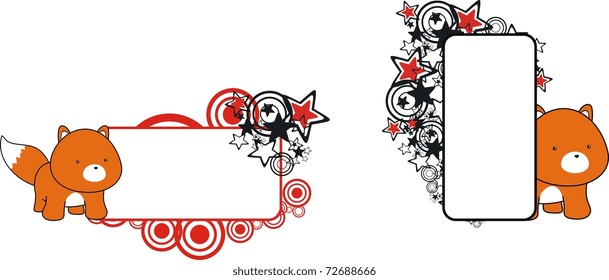 fox cartoon copyspace in vector format very easy to edit