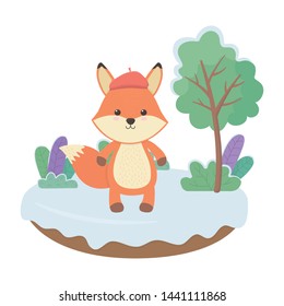 Fox cartoon design vector illustration