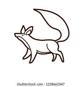 Fox cartoon graphic vector