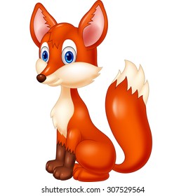 Fox cartoon illustration 