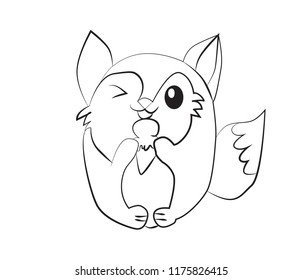 Fox cartoon illustration design