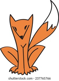 Fox - Cartoon Illustration - Vector Image