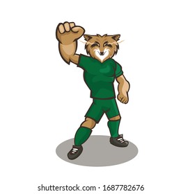 Fox cartoon mascot design with modern illustration concept style for sport team