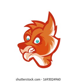 Fox cartoon mascot design with modern illustration concept style for sport team.