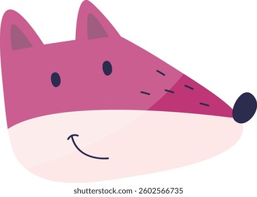 Fox Cartoon Portrait Vector Illustration