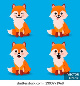 Fox. Cartoon style. Bright. Character. For your design. Animals