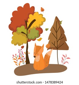 Fox cartoon vector design, vector illustration