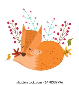 Fox cartoon vector design, vector illustration