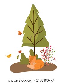 Fox cartoon vector design vector illustration