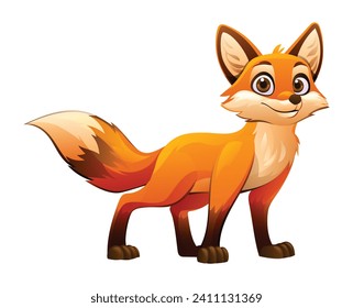 Ilustración vectorial de la caricatura de Fox aislada en fondo blanco