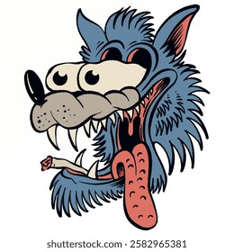Fox cartoon vector illustration vintage high quality 