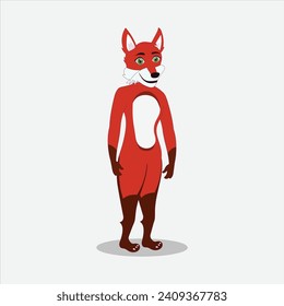 Fox Character 2D Cartoon Character Design, Cartoon