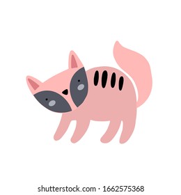 Fox character illustration. Cute cartoon animal vector illustration. Abstract icon for baby posters, art prints, fashion apparel or stickers.