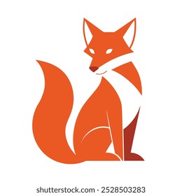 Ilustración de diseño de logotipo de personaje de Fox.