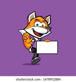 fox character mascot design vector