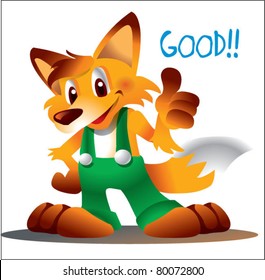 Fox Character Thumbs Up