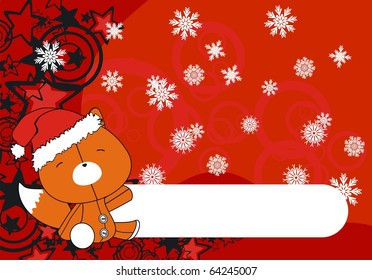 fox claus background in vector format very easy to edit