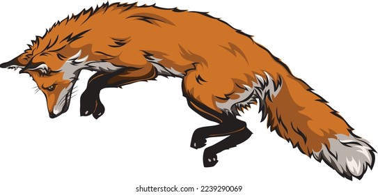 Fox, color. imagen vectorial de un zorro, ilustración vectorial para uso en logos, signos, marcas comerciales, para diseño y publicidad