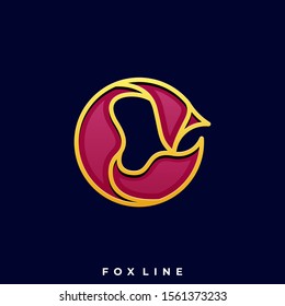 Fox Colorful Illustration Vector Design Template. Suitable for Creative Industry, Multimedia, entertainment, Educations, Shop, and any related business