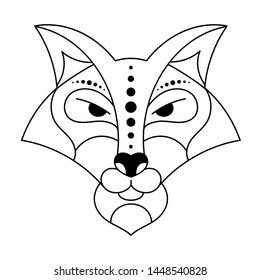 Fox Coloring Vector Illustration On White Background For Your Needs