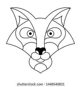 Fox Coloring Vector Illustration On White Background For Your Needs