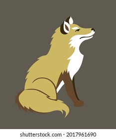 Fox. Impresión de concepto. Logo o icono. Animal de Woodland. Ilustración vectorial.