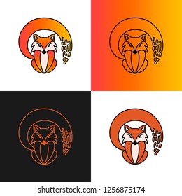 Fox concept with for technology logo icon Graphic Resource
