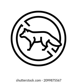 fox control line icon vector. fox control sign. isolated contour symbol black illustration