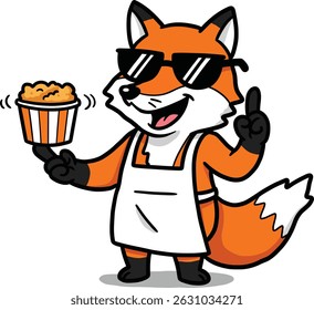 Fox the cool chef ready to serve