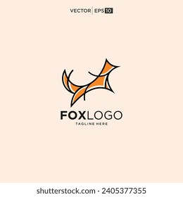 Fox creative logo vector. Fox icon vector illustration
