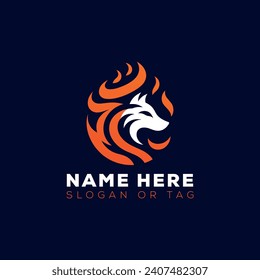 Fox Creative minimalist logo with background