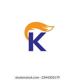   FOX creative modern logo and letter K   logo  simple design with vector graphic