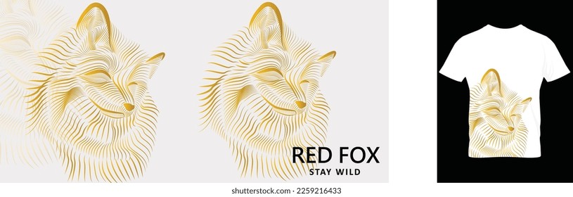 Fox creative t shirt pattern design