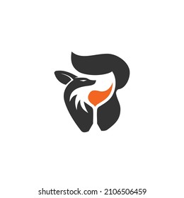 Fox and Cup  Restaurant Icon Illustration Brand Identity