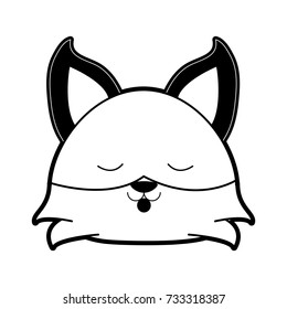 fox cute animal cartoon icon image 