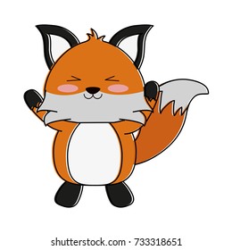fox cute animal cartoon icon image 