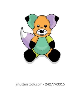 fox cute animal figure childish figure child