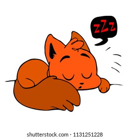 Fox cute cartoon illustrated.