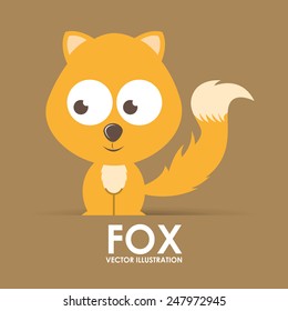 fox cute design, vector illustration eps10 graphic