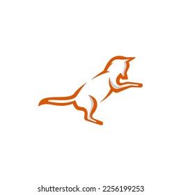 Fox Den logo design icon. Fox Den logo design inspiration. Fox animal logo design template. Animal symbol logotype. Fox symbol silhouette.