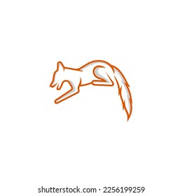 Fox Den logo design icon. Fox Den logo design inspiration. Fox animal logo design template. Animal symbol logotype. Fox symbol silhouette.