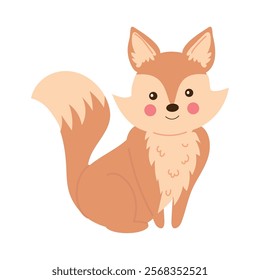 fox desert animal icon isolated
