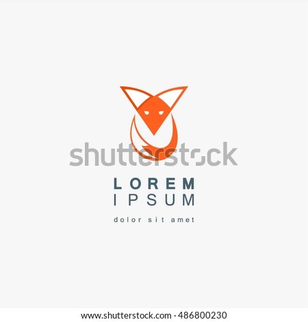 Fox design on white background, Vector