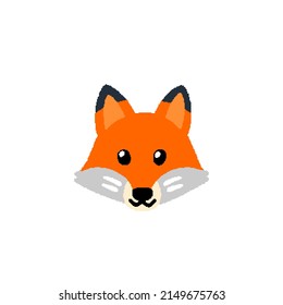 Fox design in pixel art form, pixel art fox vector illustration.