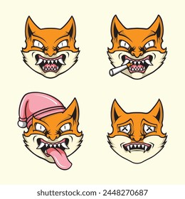 fox design vector art asset