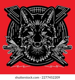 Fox designed to look elegant Has a modern strong style.art vector illustration design1
