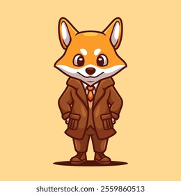 Fox Detective Sleek Mascot Design