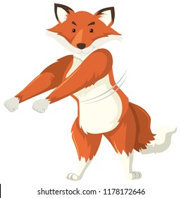 A Fox Doing Floss Dance Illustration