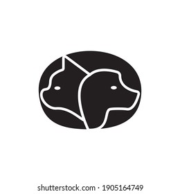 Icono de cabeza de mascota de doble cara de Fox